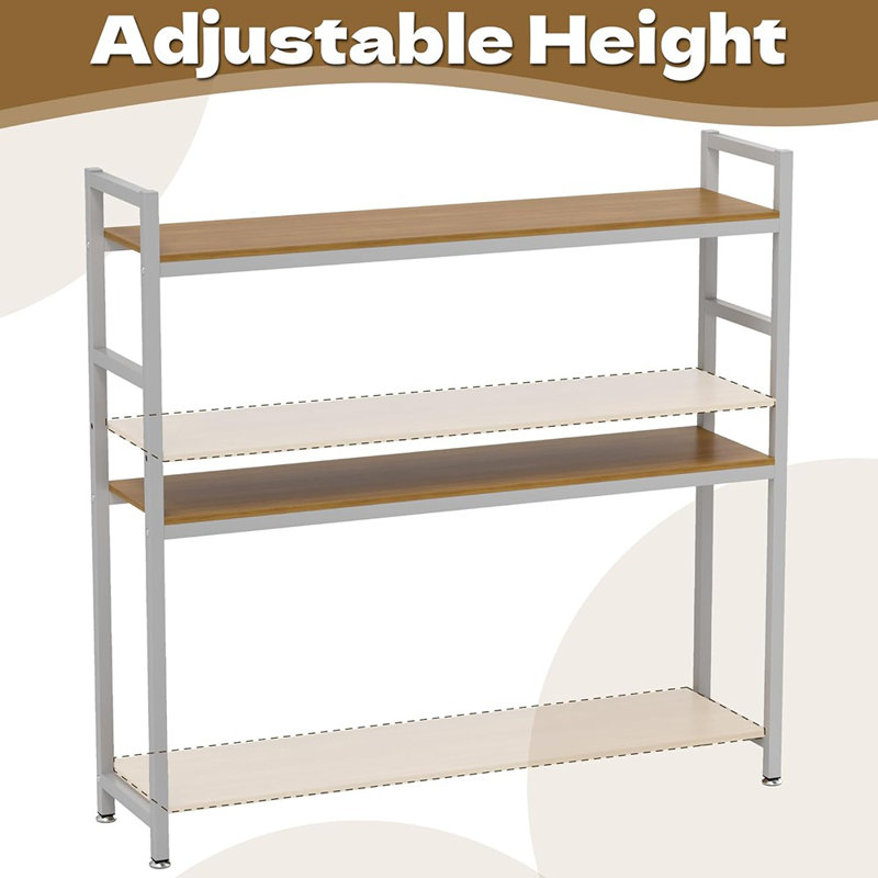 6 Tier Wire Countertop Rack,18" Wide Metal Book Display Rack Mag...