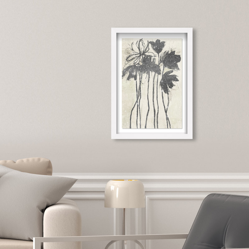 Flower Abstract Studio Shadowbox Floral & Botanical Print by Oliver Gal, Black Frame, 10 x 15, 46.5"H x 31.5"W