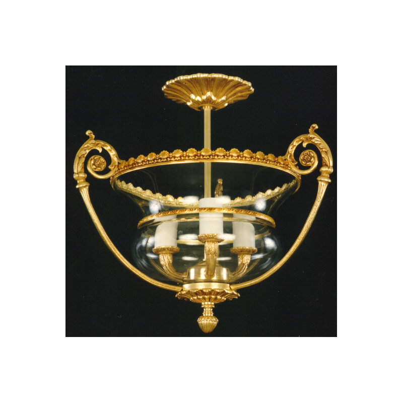 Destefano 3 - Light Urn Pendant, French Gold