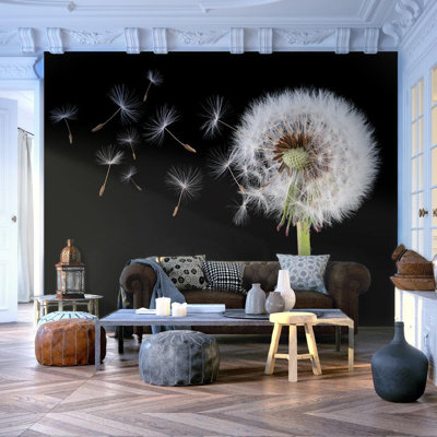 Floral Wallpaper Wall Mural - Wind And Dandelion
