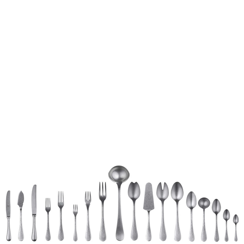 Epoque Flatware Set with H/H Knives - 151 Pieces - Stainless Steel, Silver