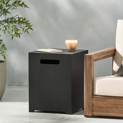 Support de réservoir contemporain en fer brun et doré, revêtement en poudre, 38,6 cm x 49,8 cm. Support de bureau élégant en fer brun et doré, revêtement en poudre pour une durabilité accrue, 38,6 cm (L) x 38,6 cm (P) x 49,8 cm (H).