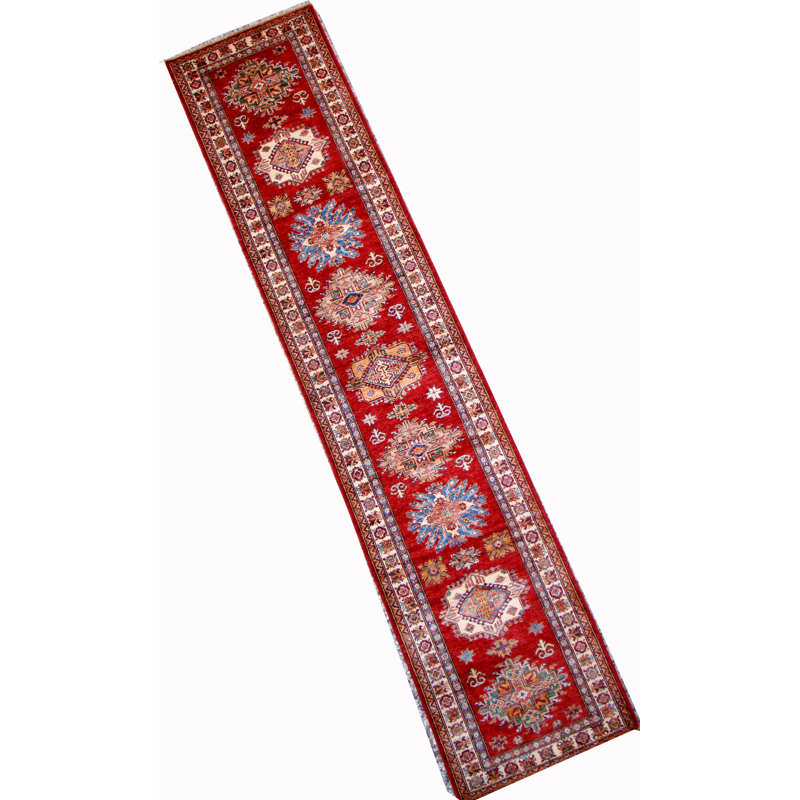 Kazak Hand-Knotted High-Quality Red/Ivory Area Rug
