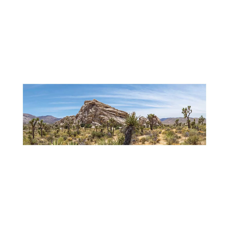 Monzogranite Formation - Joshua Tree National Park by Melanie Viola - Wrapped Canvas Panoramic Print