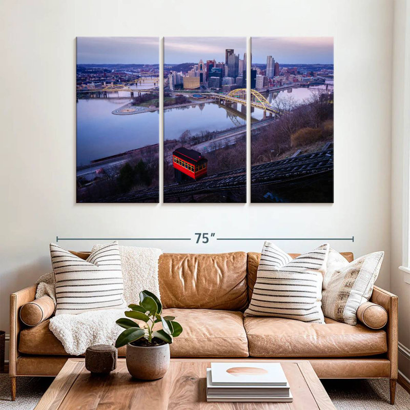 Sireci Overlooking Pittsburgh, 42" H x 65" W