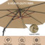 Parasol de patio décalé 12 pi avec base Yardgrace, rotation à 360 ° et inclinaison réglable, résistant aux rayons UV et à l'eau-486251689
