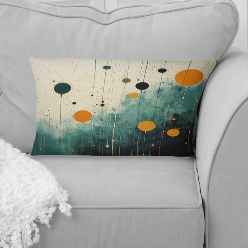 Coussin décoratif coloré Mid Century Minimalist Oasis III - Minimalisme