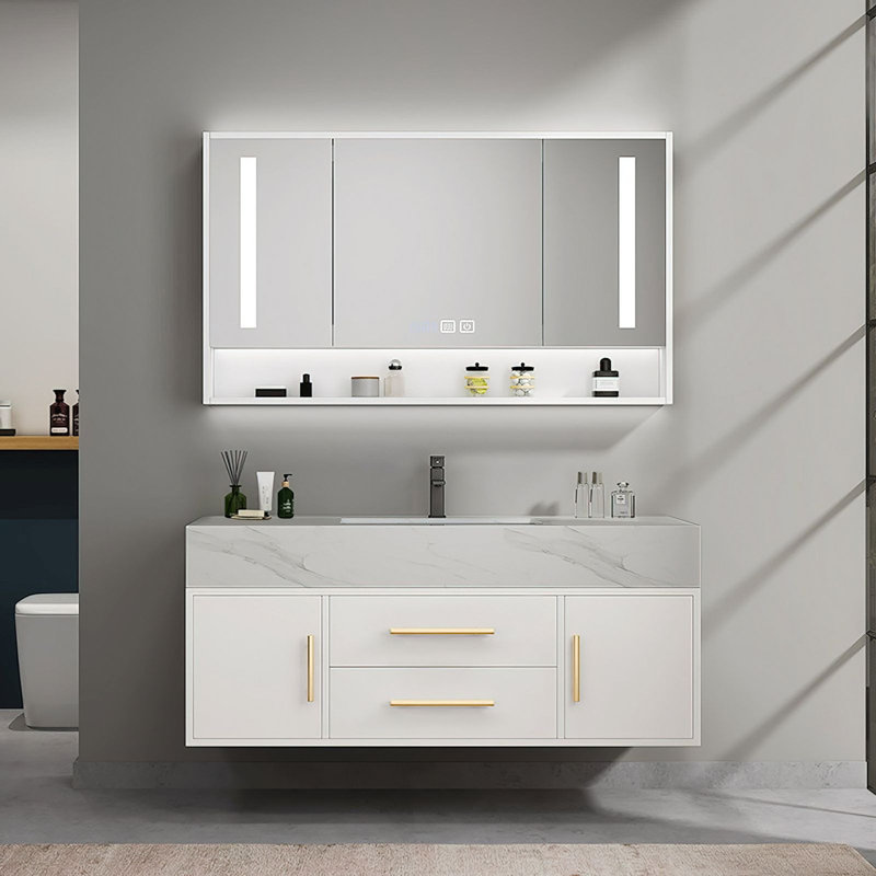 Ivanbrook 39.4 Single Bathroom Vanity with Top, White