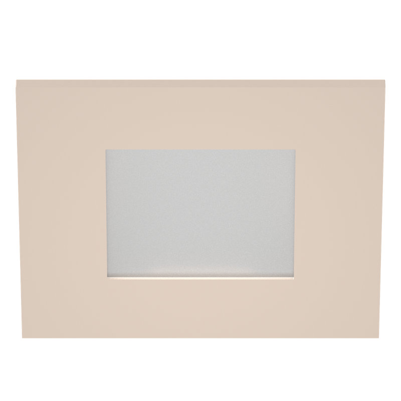 CSL Lighting Eco-Downlight 3" Wet Listed Square Trim, Brushed Gold