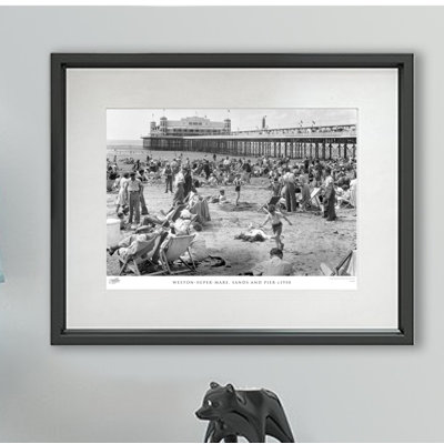 Weston-Super-Mare, Sands And Pier C1950 - Single Picture Frame Print