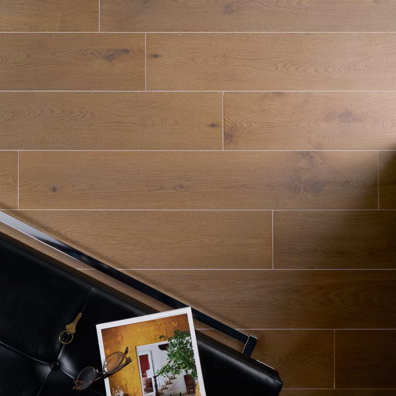Oaktree 8x48 Wood Look Matte Porcelain Tile, Browned Oak