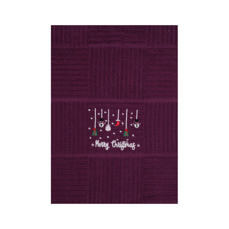 Lynox Cotton Jacquard Tea Towel Kitchen Towel, Purple