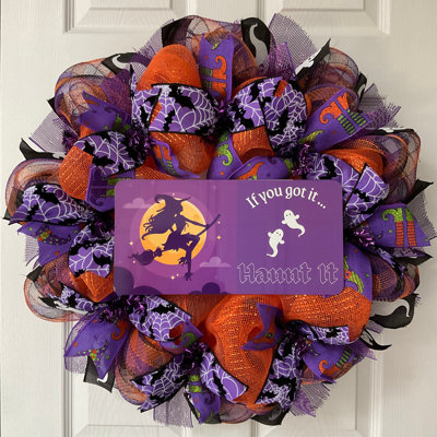 Couronne d'Halloween «If You Got It Haunt It»