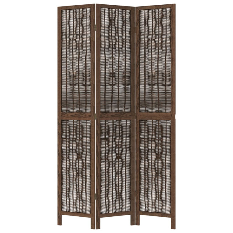 Alexzavier Solid Wood Accent Room Divider, Dark Brown, 200cm H x 110cm W
