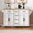 Kitchen Island with Drop Leaf, 4 Doors , 5 Drawers and Adjustable Shelves-632577034