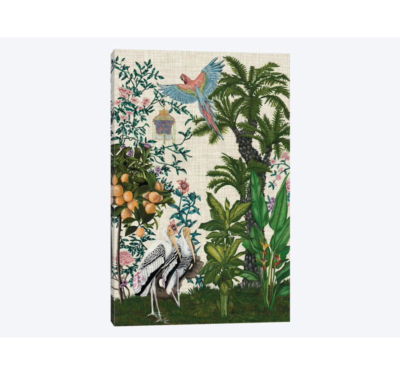 « paradis chinoiserie ii », impression sur toile, H 18 po x l 12 po x P 1,5 po