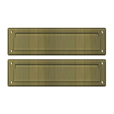 Deltana MS212U5 Mail Slot 13-1/8" with Interior Flap in Antique Brass