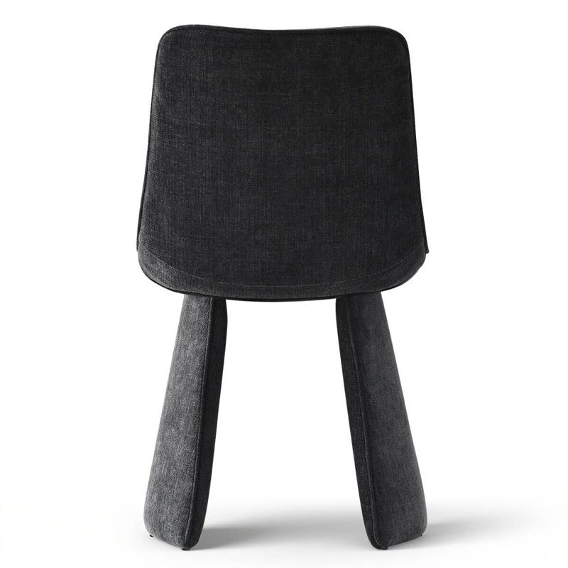 Chaises d'appoint modernes rembourrées avec silhouette incurvée, Noir