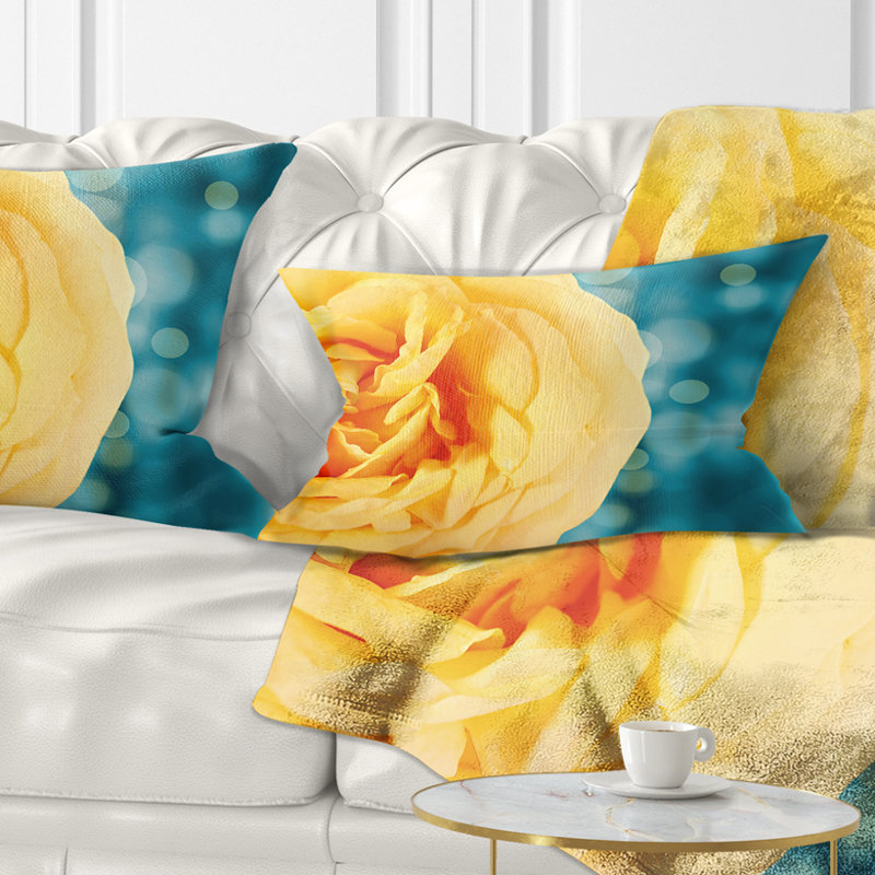 Coussin Floral, Rectangle, 12 po x 20 po