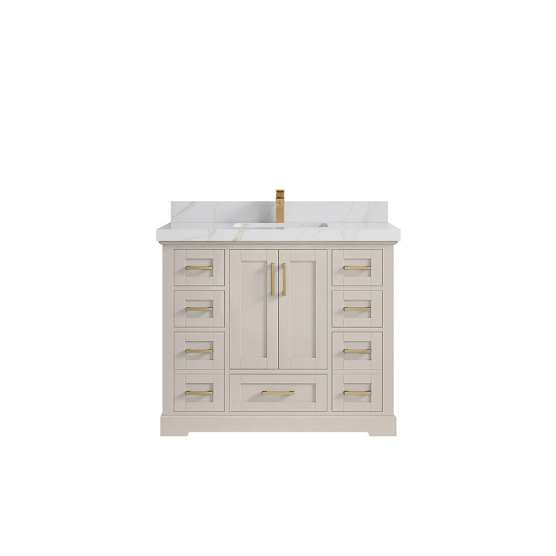 Boston 42 po X P 22 po De salle de bain Quartz Calacatta Sienna