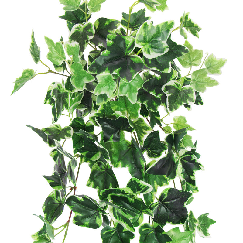 Plante artificielle suspendue lierre anglais panaché, H 32 po x l 12 po x P 6 po