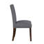 Ensemble de 2 chaises d'appoint Keya, polyester gris, brun brossé-126034608