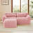80.3" L-Shaped 2-Seater Sofa with Ottoman-1815100765