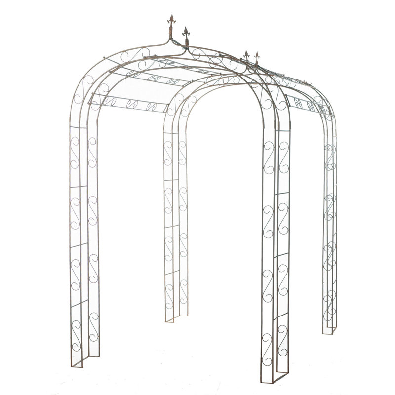 Gaelle 145cm W x 243cm D Iron Arbour in Rust Brown