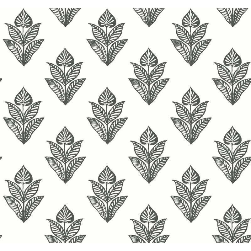 Rouleau de papier peint lisse L 27 pi x l 27 po, Noir / blanc