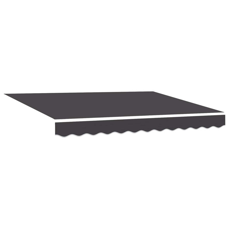 VidaXL 200cm D Polyester Cover Retractable Patio Awning, 300cm W x 200cm D, Anthracite/White