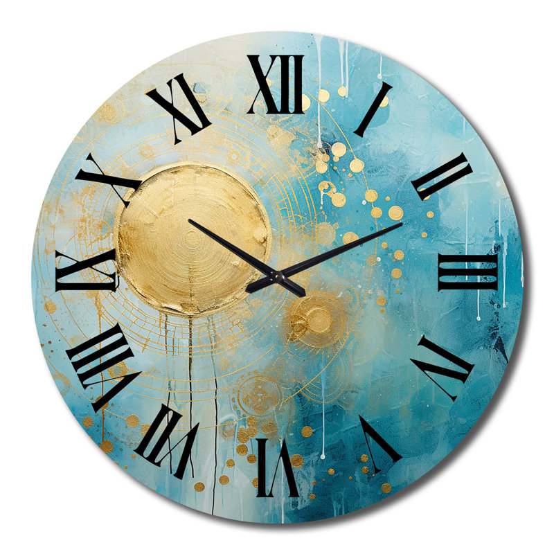 Horloge murale sarcelle, Grand