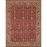 Wool Oriental Area Rug in Black/Red/Beige/Green