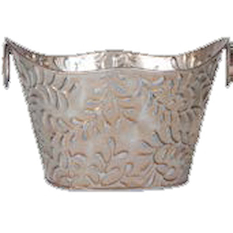 Iolanthe Metal Pot Planter, 5.25" H x 10" H x 7" D