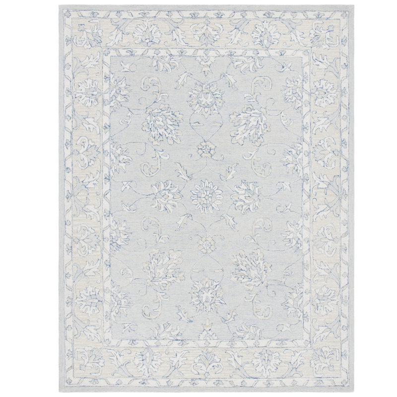 Schmier Hand Tufted Wool And Cotton With Latex Oriental Rug, Rectangle 11' x 15'