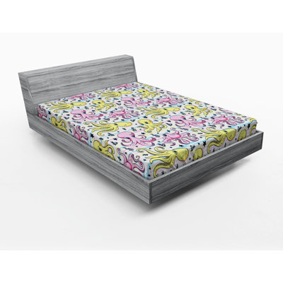 Octopus Microfiber Fitted Sheet