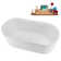 67" Streamline Soaking Freestanding Tub and Tray With Internal Drain