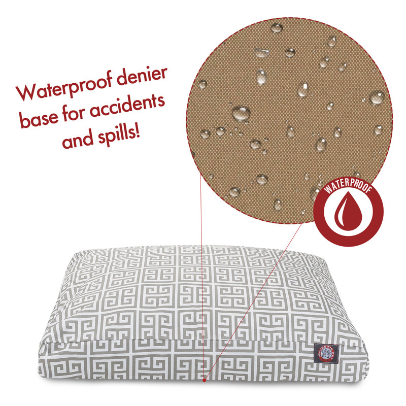 Towers Geometric Polyester Pet Bed, Gray, Large (36" W x 44" D x 5" H);