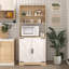 Buffet de cuisine, armoire avec 2 portes, armoire de cuisine avec tablettes, armoire de rangement autoportante pour la cuisine