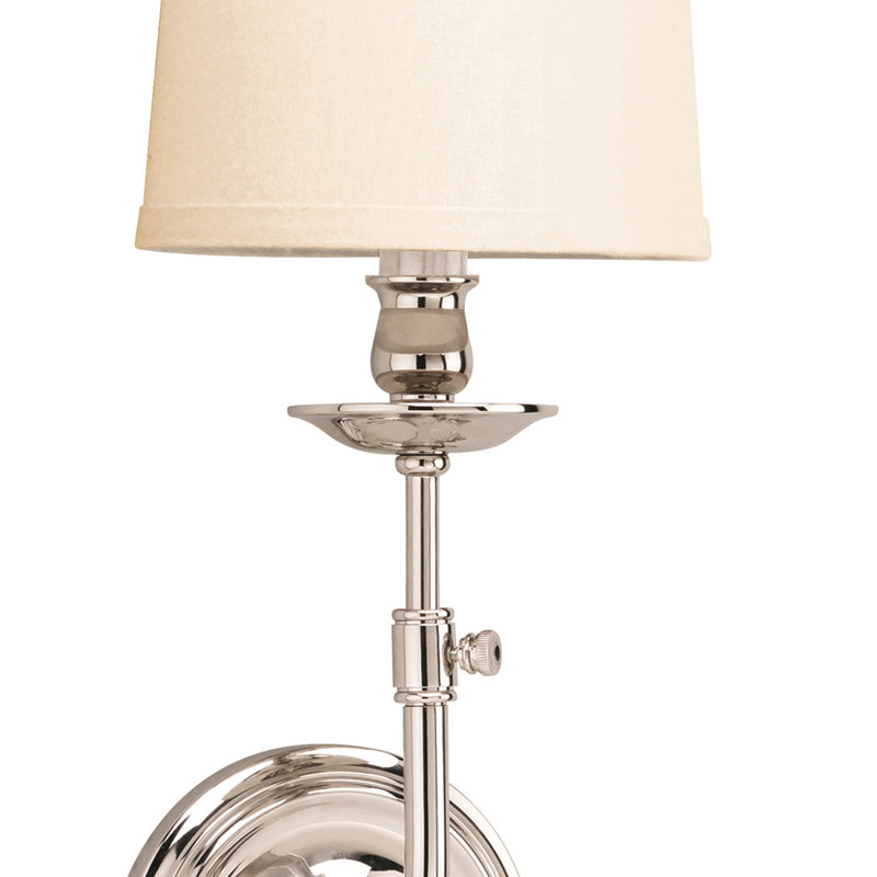 Logan 1 Light Wall Sconce, Polished Nickel