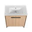 Base de meuble-lavabo avec lavabo, armoire de rangement avec portes, meuble-lavabo de salle de bain