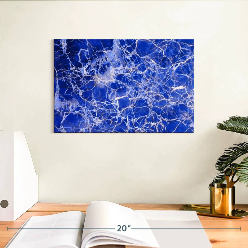 Avery toile palmée bleu abstrait, H 8 po x l 12 po