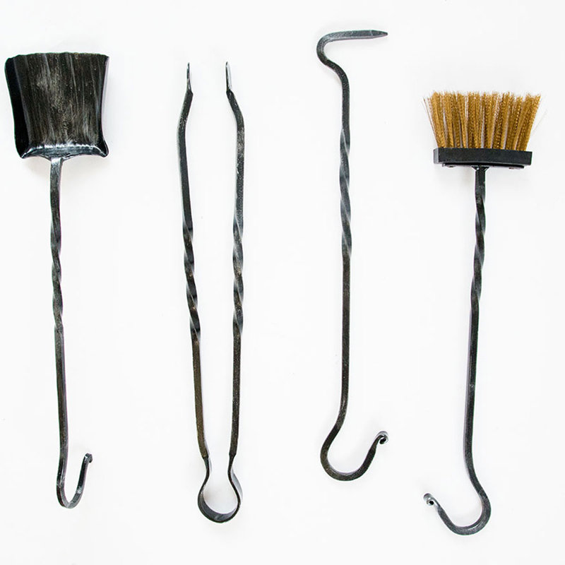 Tiberius Iron Fireplace Tool Set