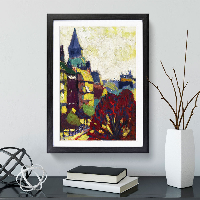 St. Germain Des Pres by Henry Lyman Sayen - Picture Frame Painting, Black, 65cm H x 48cm W x 2cm D