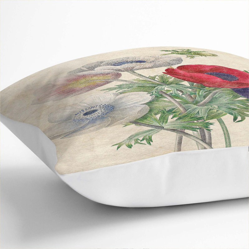Square Throw Cushion, 55cm H x 55cm W x 20cm D, White