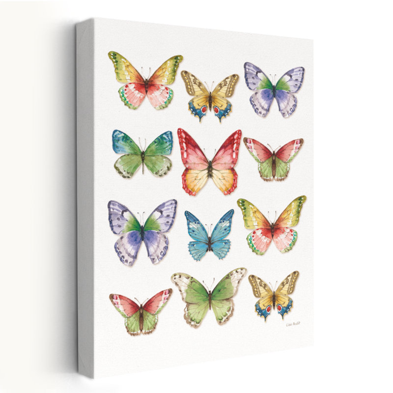 Papillons bleus colorés - animaux, papillons bleus, art vert, H 24 po x l 16 po