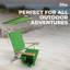  Fauteuil inclinable de chaise de plage pliable avec auvent, feuilles de bananier vertes