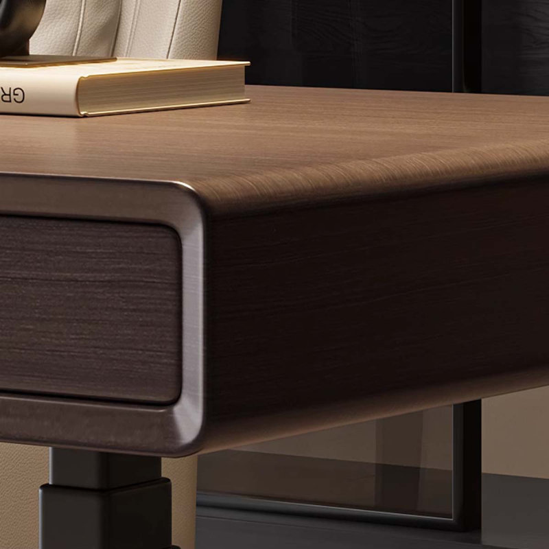 Bureau d'ordinateur en bois massif à réglage électrique, H 29,53 po x l 62,99 po x P 25,59 po