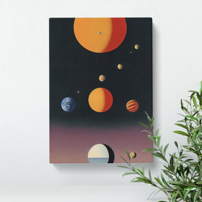 Planets In Space No.2 - Wrapped Canvas