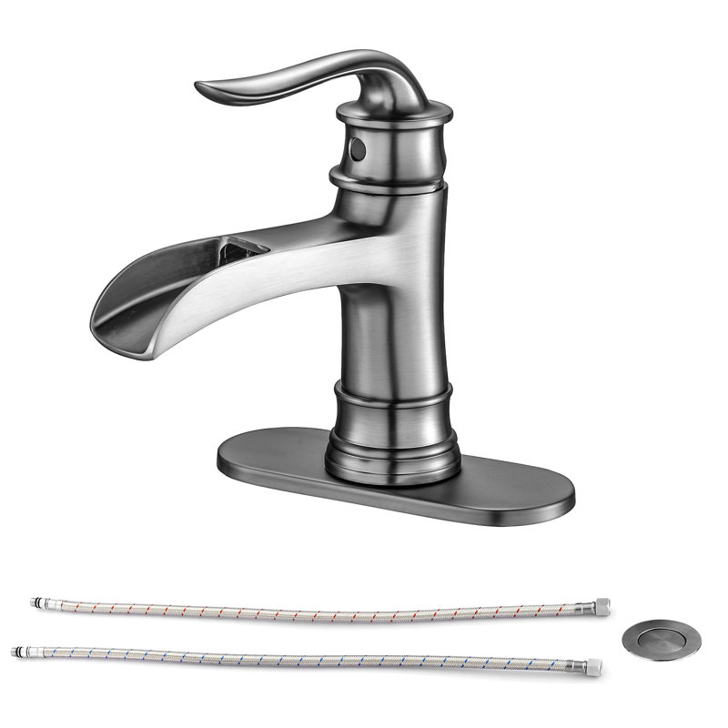 Single Handle Stainless Steel Bathroom Sink Faucet