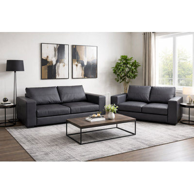 Bogoslav Faux Leather Living Room Set